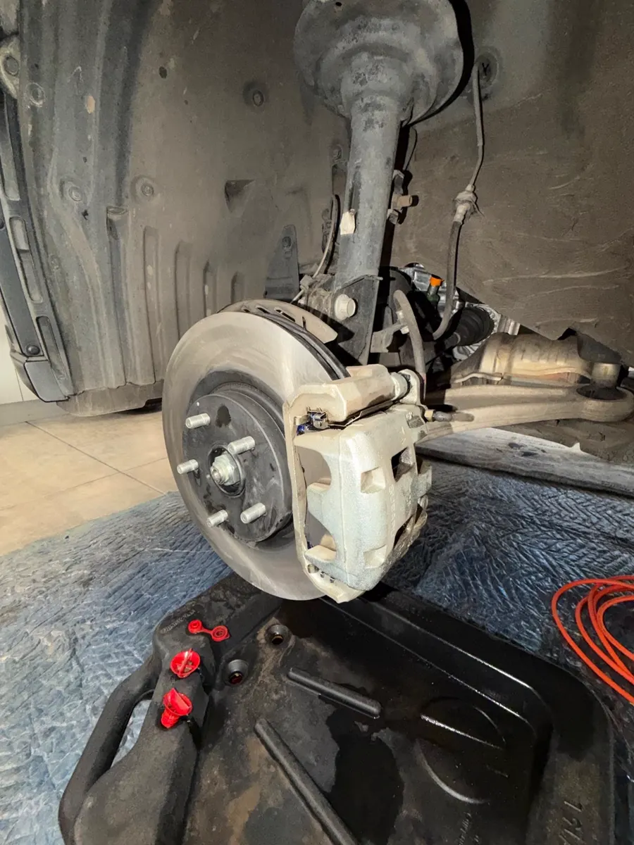 Front brake after: new rotor and pads